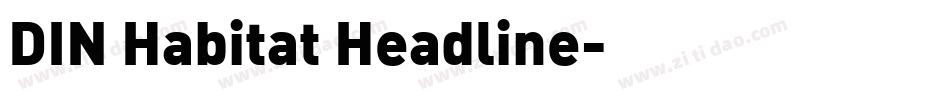 DIN Habitat Headline字体转换